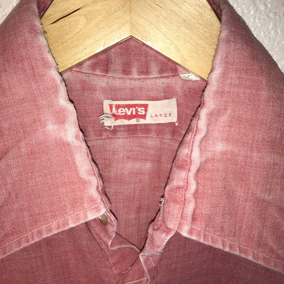 LEVI'S Red Vintage L/S BIG "E" Country Coastal Vibes sz L - Picture 6 of 16